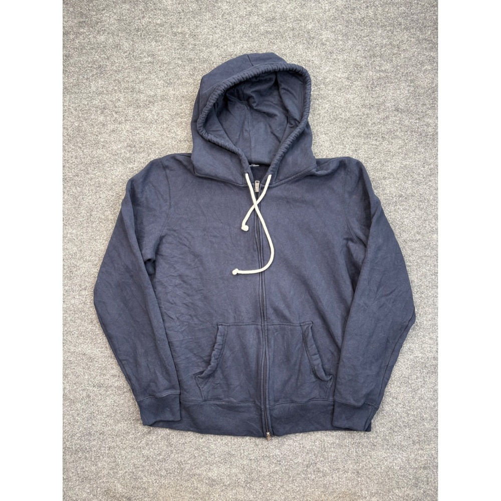 Hollister Mens XXL Navy Blue Full Zip Hoodie Fleece Sweatshirt Jacket